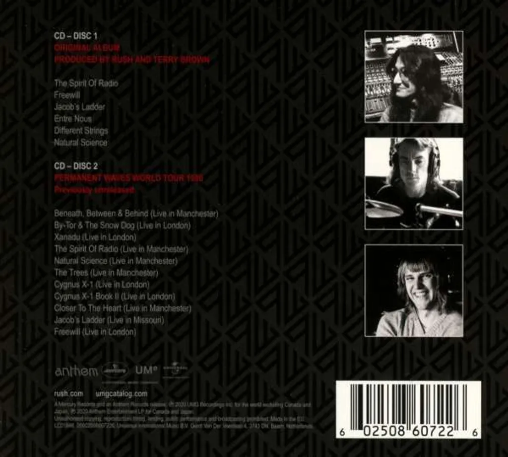 Rush Permanent Waves CD Audio - Sonorités Progressives et Textures Digitales - 3