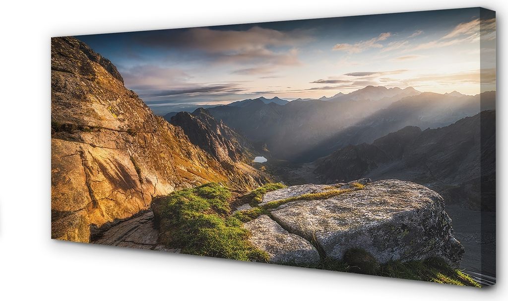 Leinwandbild 140x70 Wandkunst mountain Sunrise