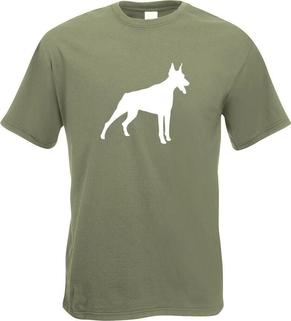 Kiwistar - T-Shirt - Olive - Dobermann Hunderasse Dog Herren Funshirt Bedruckt Design Sprüche Spruch Motive - mit Motiv Bedruckt - Funshirt Design...