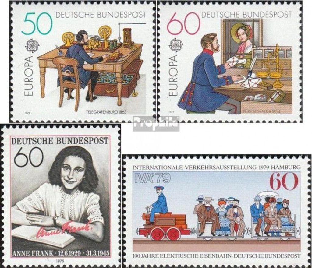 Briefmarken BRD (BR.Deutschland) 1979 Mi 1011-1012,1013,1014 (kompl.Ausg.) gestempelt Europa