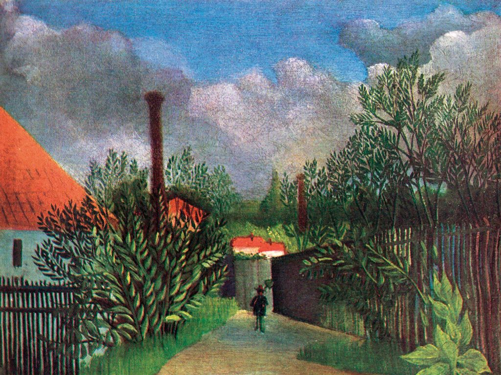 Henri Rousseau Kunstdruck Bild - Der Schmale Weg (60 x 80 cm)
