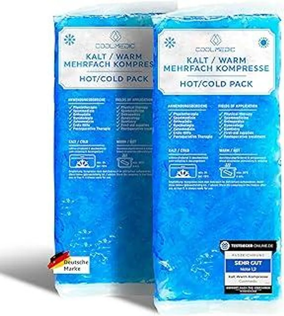 2X Impacco Freddo Premium XXL 29x12 cm | Gel Caldo/Freddo per Dolori