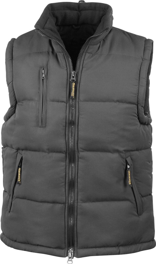 Result Herren Bodywarmer / Steppweste, wasserabweisend, winddicht FK587 (M) (Schwarz)