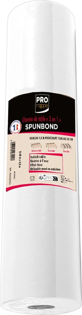 Pronappe 12x 3 in1 auf Rolle, Spunbond, 48x0,40m Weiß RS023101I
