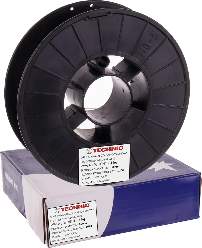 Fil fourré sans gaz 1 mm bobine 3 kg haute qualité E71T-GS MIG