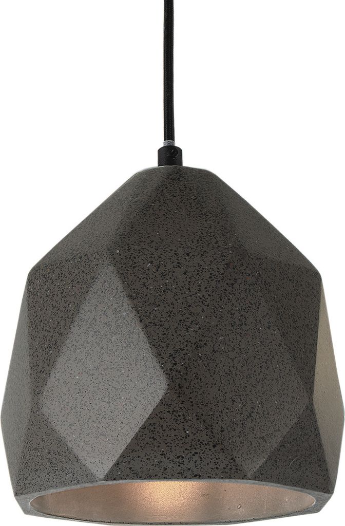 Hängelampe, E27, Lampe Für Wohnzimmer Esszimmer Küche, Höhenverstellbar Farbe Beton-Sandstein-Schwarz