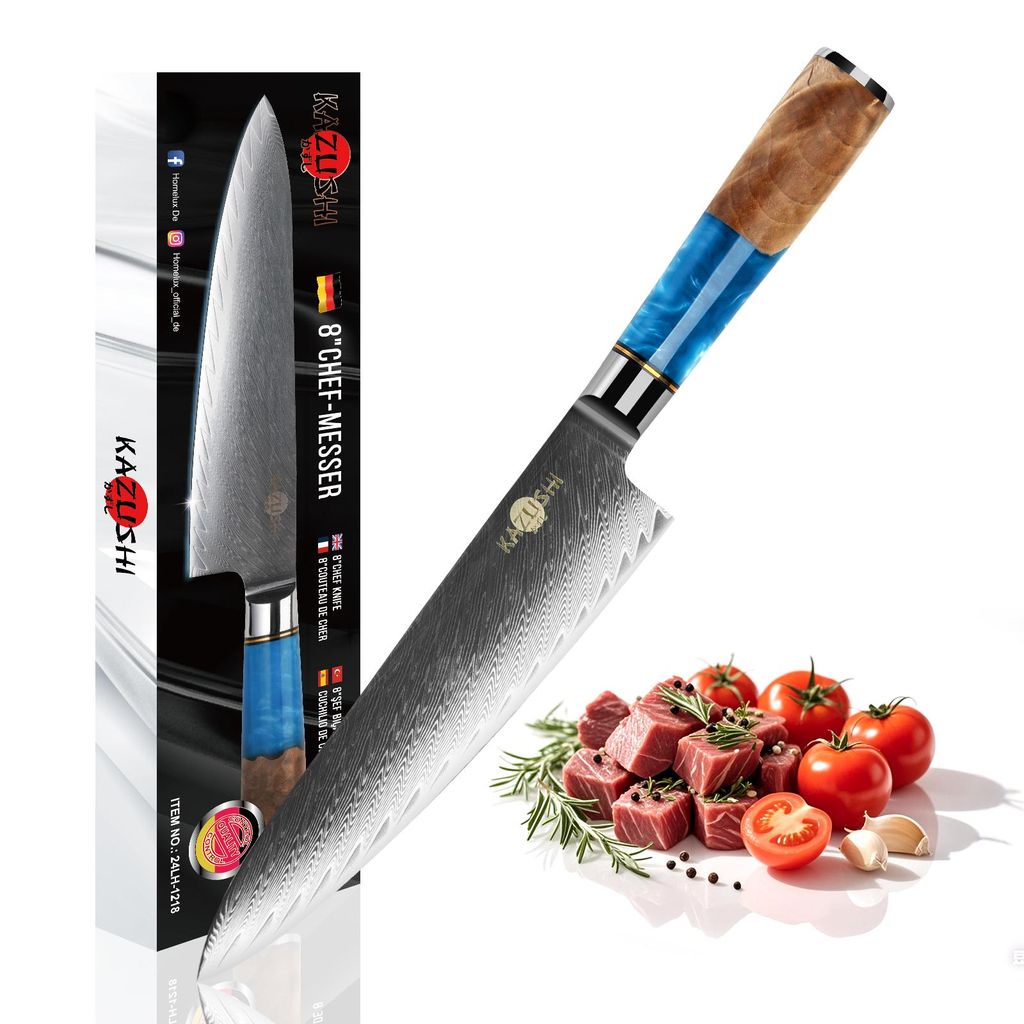 KAZUSHI 8 zoll Kochmesser, Professionelles Allzweckmesser, Produktbild 