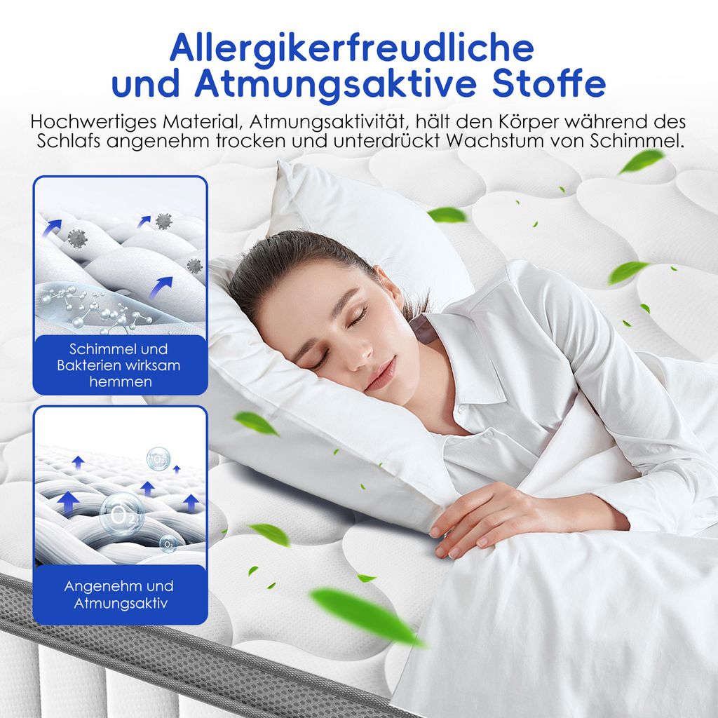 Aiibot Matratze 140x200 7-Zonen Kaltschaummatratze Höhe Produktbild 4
