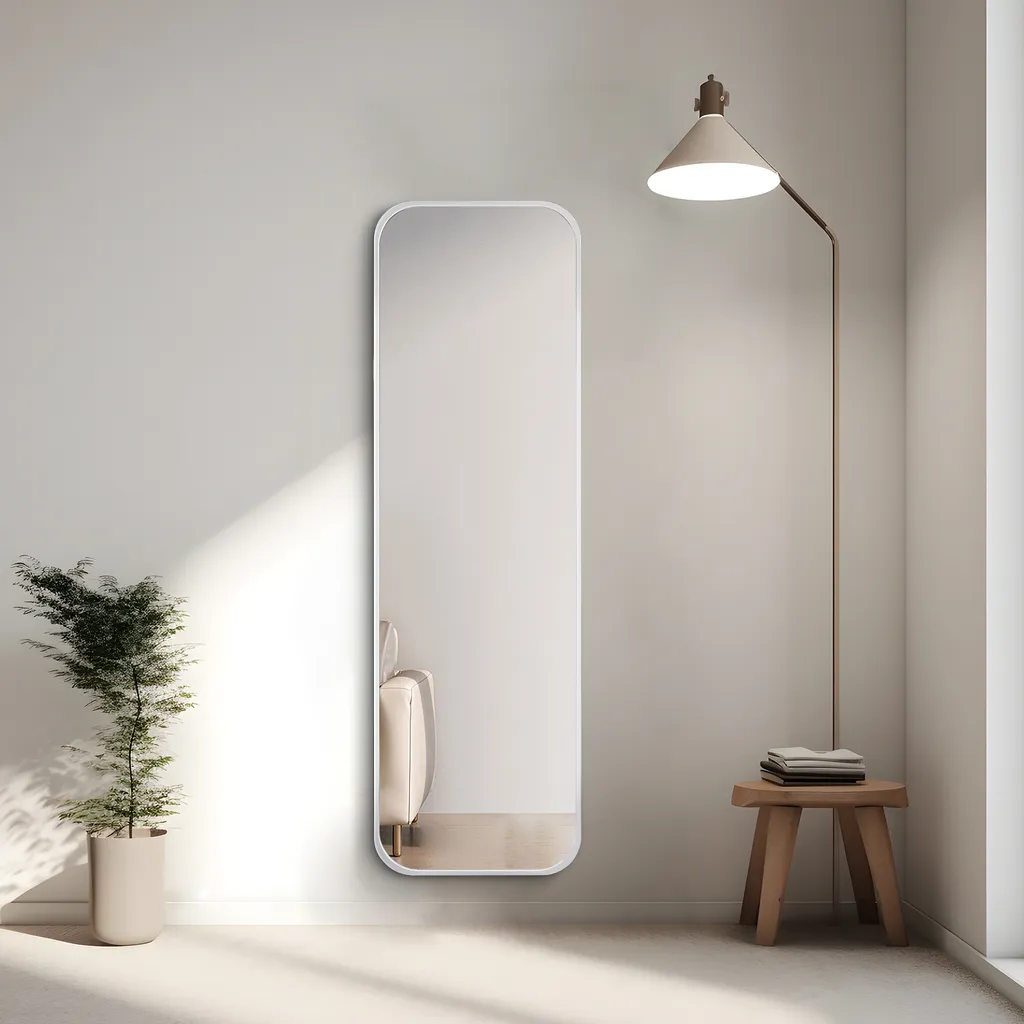 Miroir Heilmetz 120x37 cm : Miroir incassable et stable en alu argenté