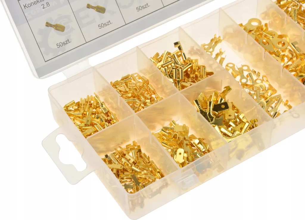 Kit de connecteurs de câbles 450 pièces avec boîte de rangement GEKO