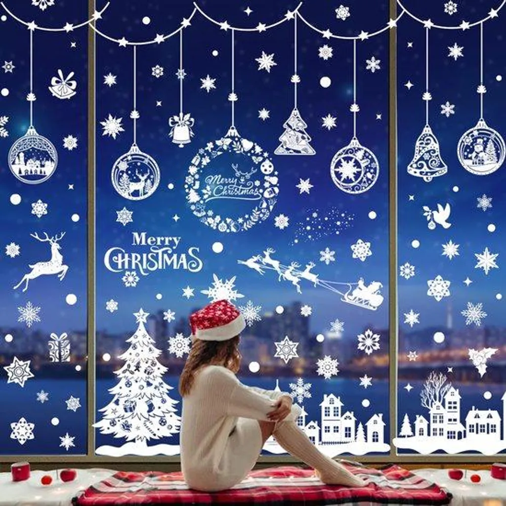 Panneaux en PVC pour Créer un Décor d'Hiver sur Fenêtre d'Enfant