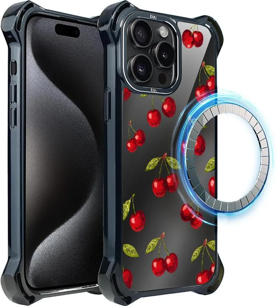 Cover iPhone 15 Pro Max IBIZU DropGuard Ultra Cherry Night MagSafe