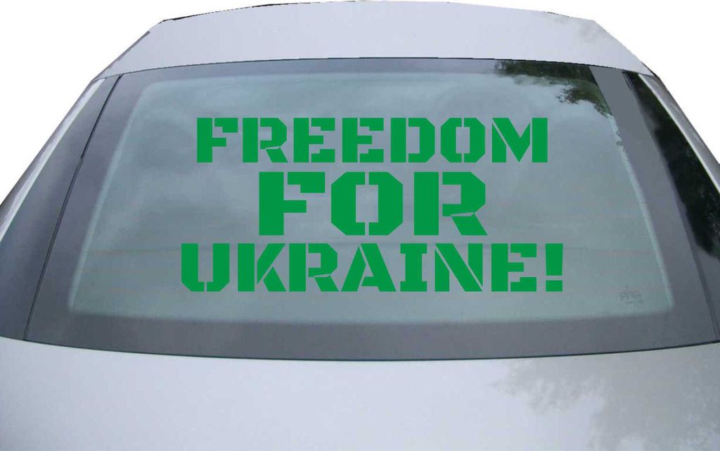 Indigos UG - Aufkleber Heckscheibe & Motorklappe DE6904 - grün - 600x272 mm - Freedom for ukraine! - Auto Scheiben Fenster Heckklappe Tuning Racin...