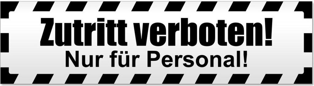 Zutritt verboten Personen gestreift Magnetschild Schild magnetisch
