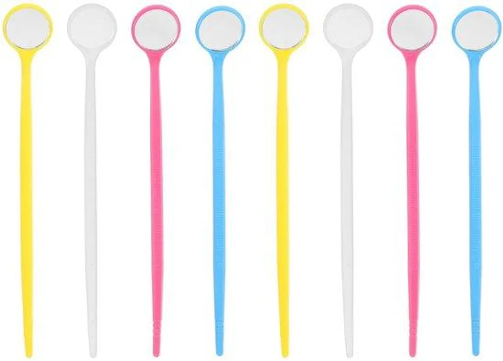 Miroir buccal ergonomique en plastique blanc lot de 40 unités