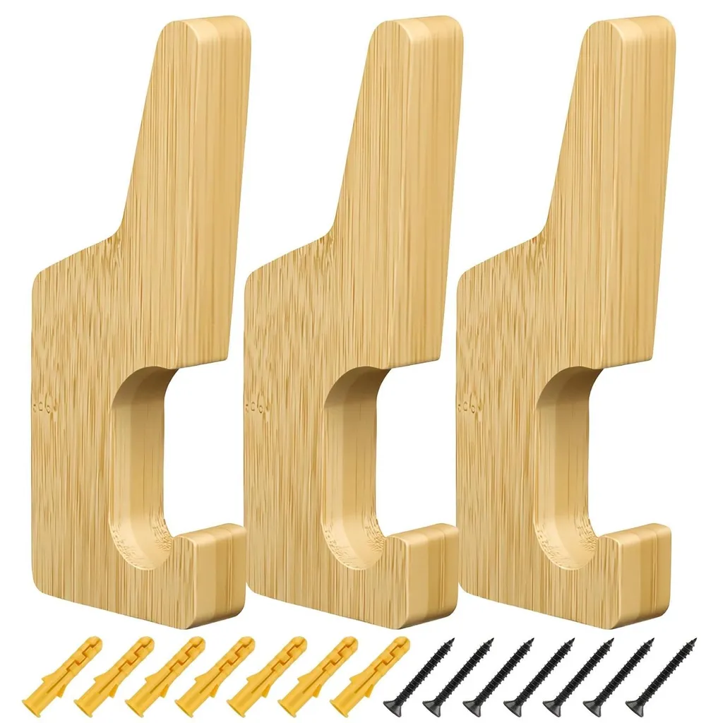 Accroche murale bois lot de 3 pour organiser vos vêtements sans encombre