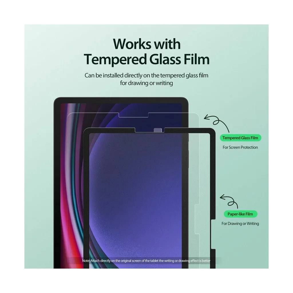 Pellicola Professionale Samsung Tab S9 FE Plus | Anti-Impronta e Antiriflesso - 3
