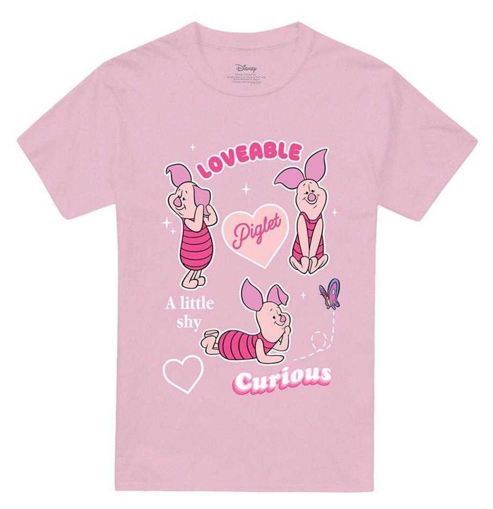 Winnie the Pooh - "Cute And Curious" T-Shirt für Herren/Damen Uni TV33977 (3XL) (Pink)
