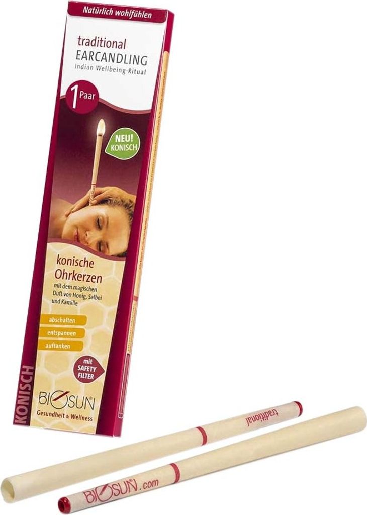 BIOSUN konische traditional Ohrkerzen 1 Paar