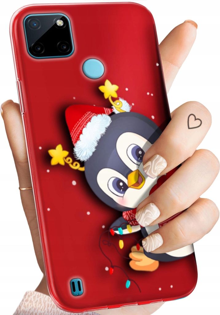 BEDRUCKTE HÜLLEN für REALME C21Y / C25Y HANDYHÜLLEN HANDY SCHUTZ HÜLLE CASE SILIKON MUSTER WEIHNACHTEN SANTA CLAUS CHRISTMAS
