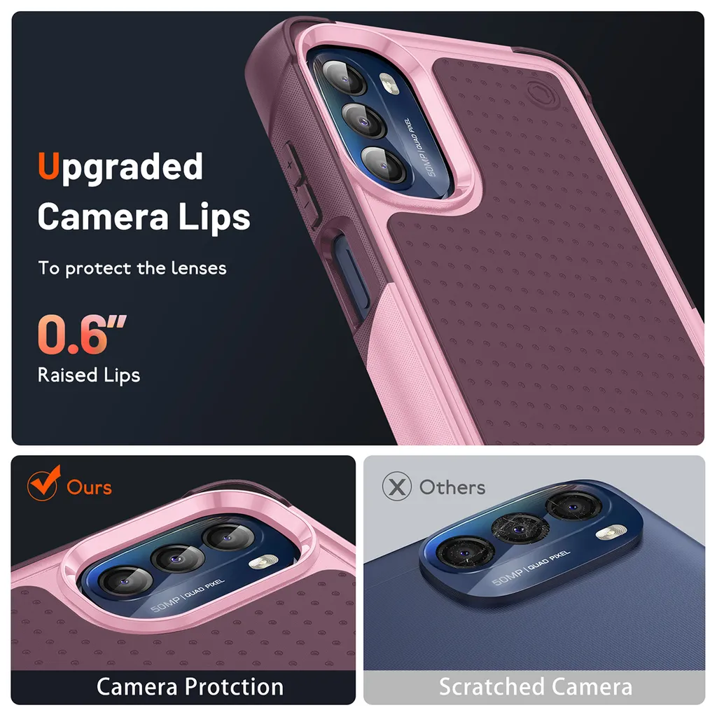 Custodia DOINK Sfumata Per Motorola Moto G22 | Silicone TPU Morbido Trasparente | Rosa Oro | Con Protezione Antiurto Agli Angoli - 2