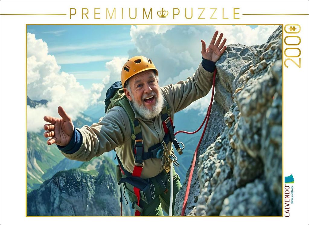 CALVENDO Puzzle Gipfelstürmer im Alter | 2000 Teile Lege-Größe 90x67cm Foto-Puzzle für glückliche Stunden