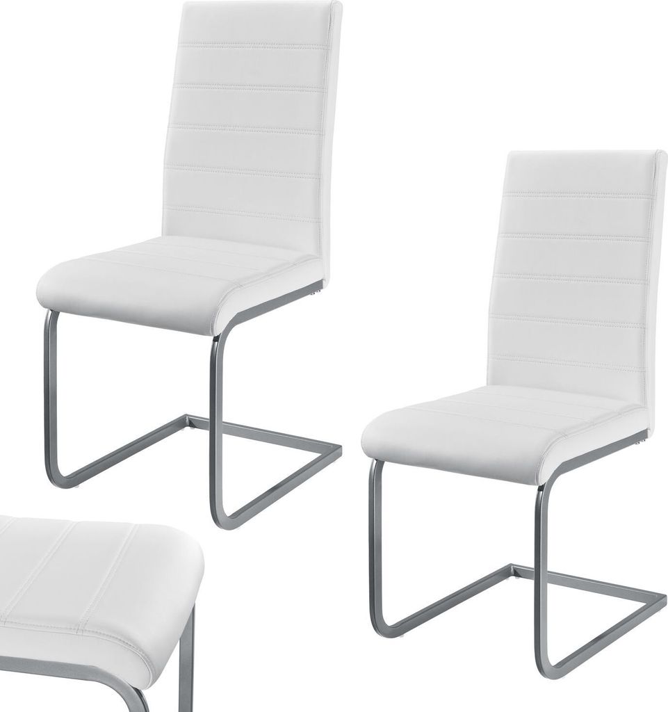 Juskys Freischwinger Schwingstuhl Vegas 2er Set – Produktbild 