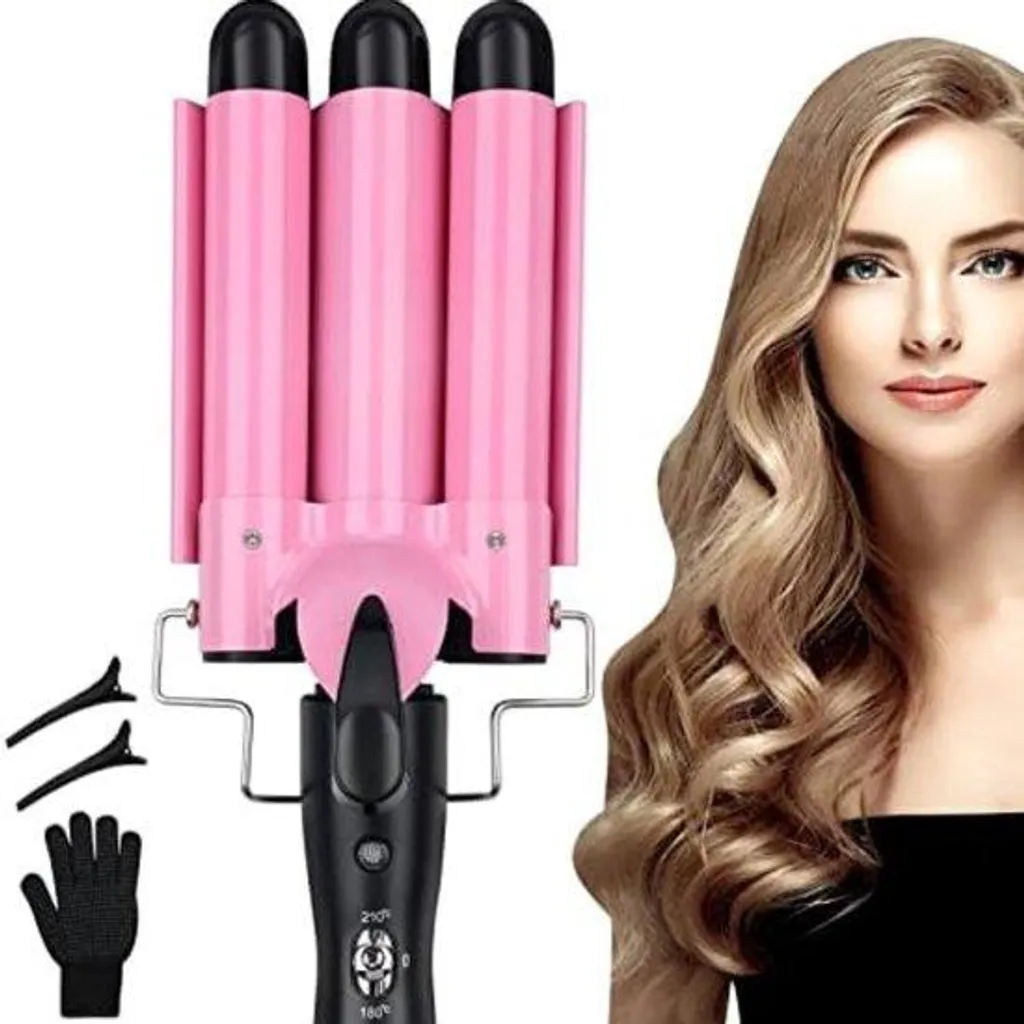 Boucleur à cheveux électrique avec température réglable et écran LCD