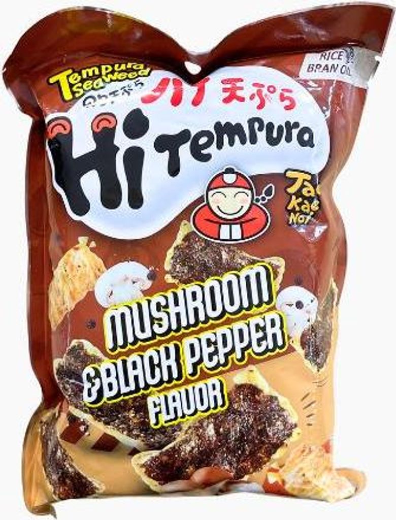 TAOKAENOI HiTempura Seaweed Snack Mushroom & Black Pepper Produktbild 