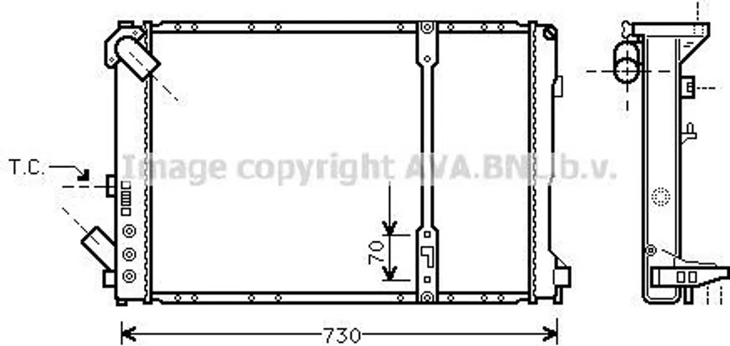 Radiateur Moteur pour Laguna I - Réparation Circuit Refroidissement RTA2208