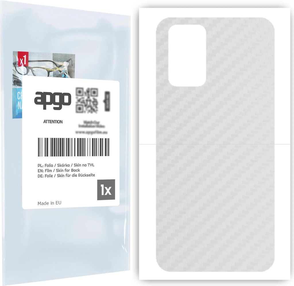 apgo Rückseite Schutzfolie für Realme GT Neo - Hinten Schutzfolie Carbon Transparent (durchsichtig), Rückseite Folie schützt vor Kratzern und F...