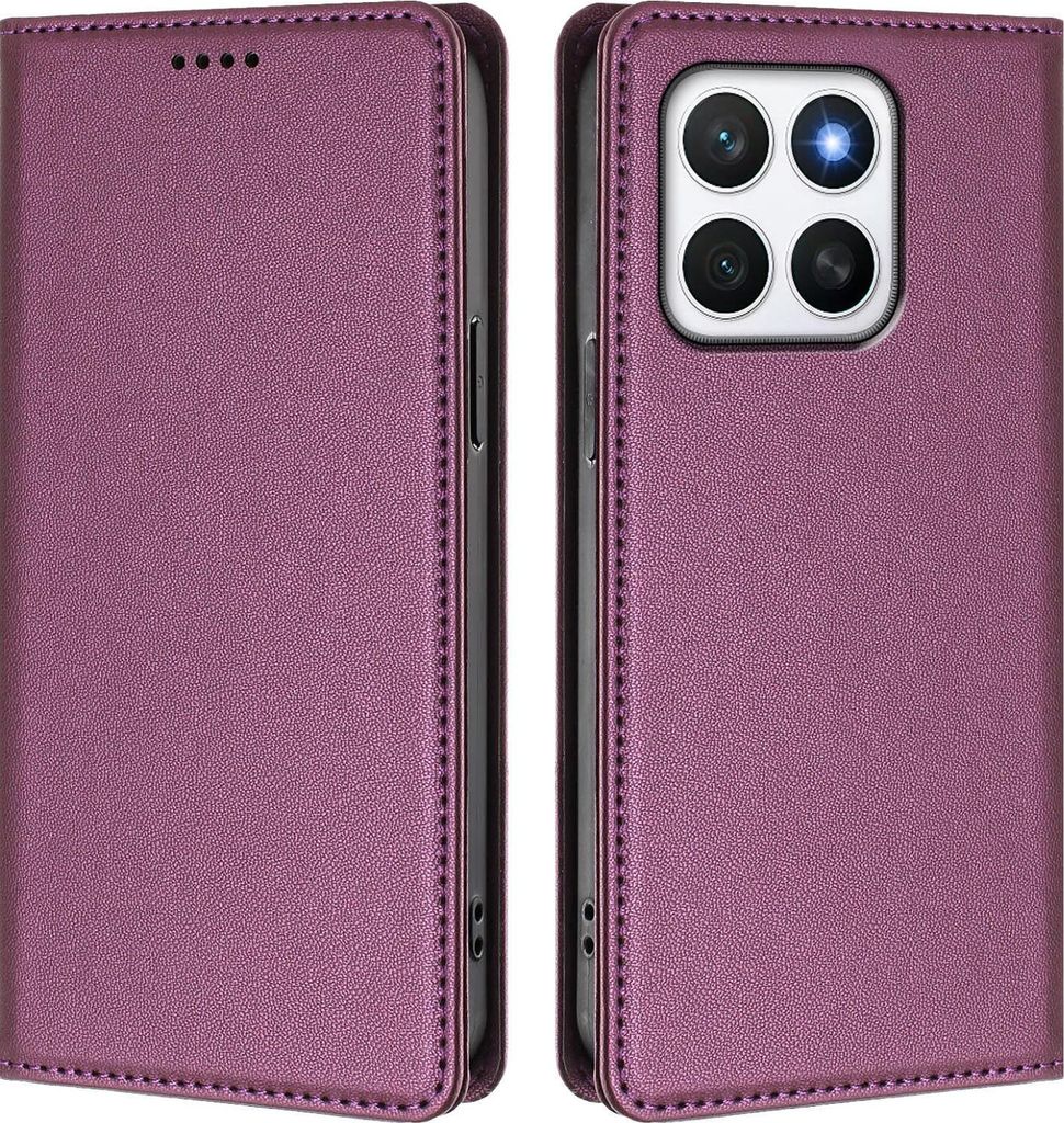 Handyhülle für Honor X8C, Kunstleder Klapphülle Stoßfeste Magnetische Hülle mit Ständer Lila