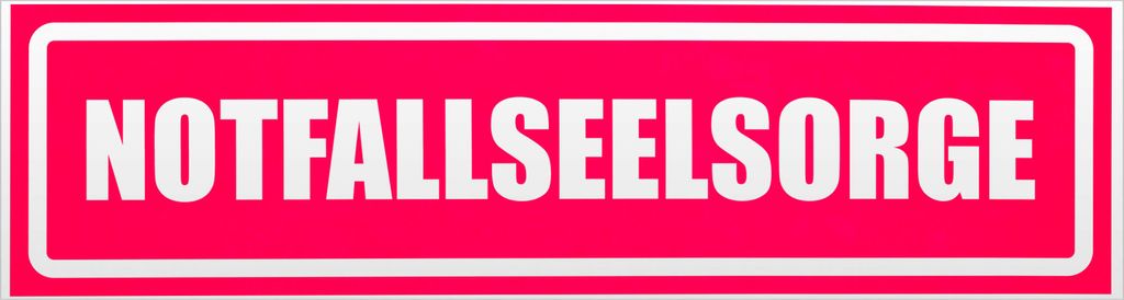 Kiwistar Notfallseelsorge invertiert Magnetschild Schild magnetisch - 45cm Neonpink - Magnetfolie für Auto PKW Kfz