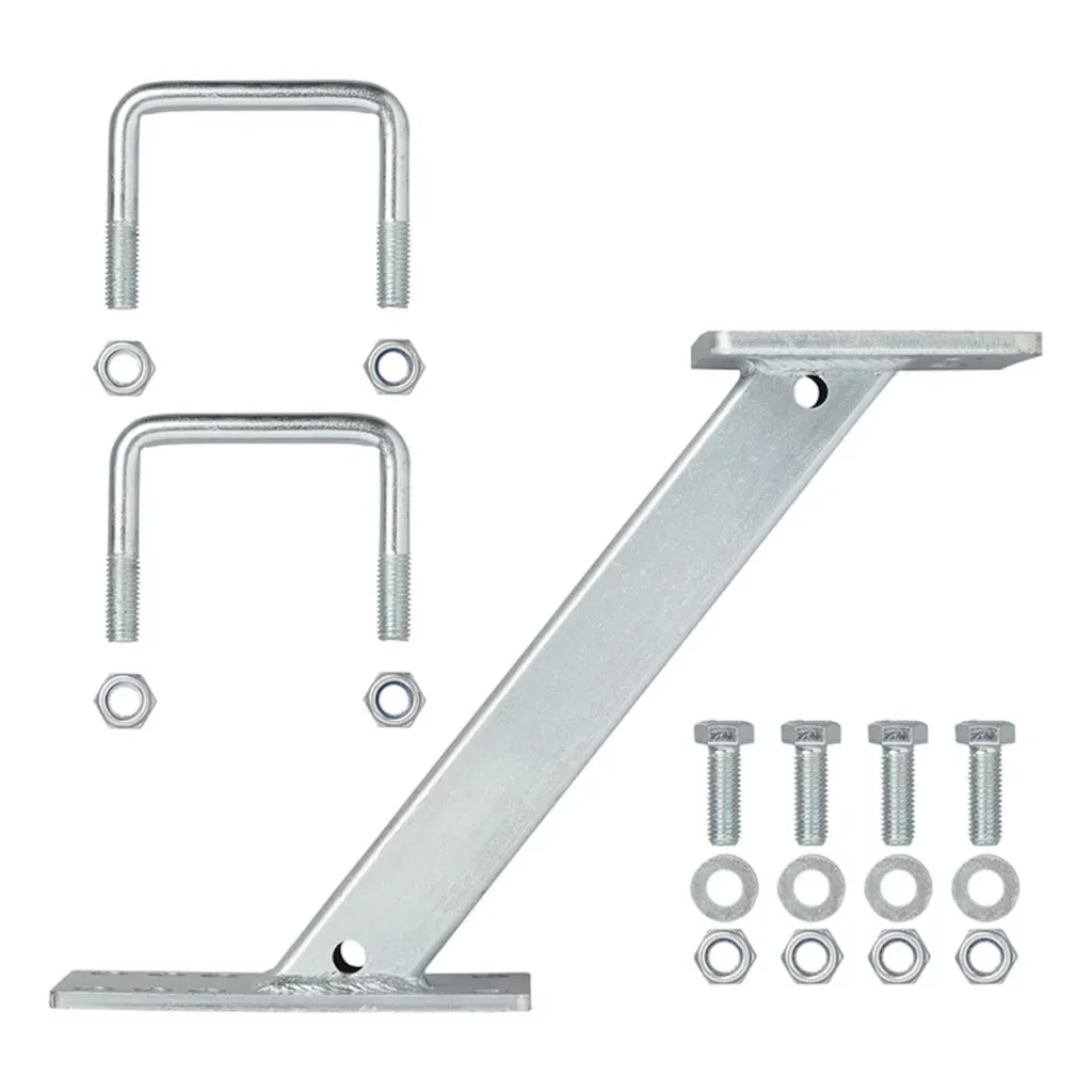 Support de roue de secours avec supports en U robuste en acier galvanisé