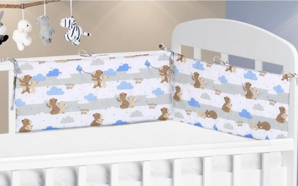 Kinderbett-Mantel - 60x28 cm - Hellblau
