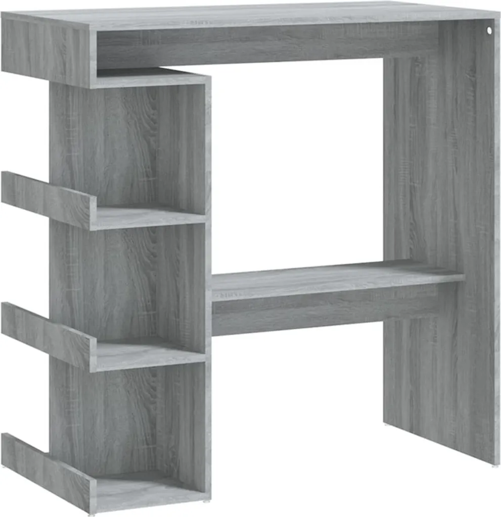 Tavolo da Bar Grigio Sonoma con Ripiani 100x50x101,5 cm | Arredo Top
