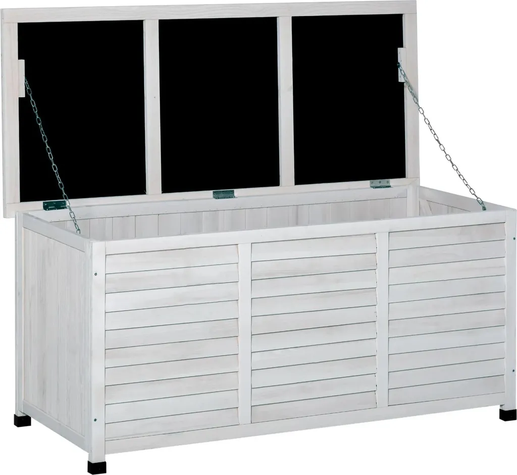 Fini le désordre avec cette grande boîte de rangement bois blanc 127cm