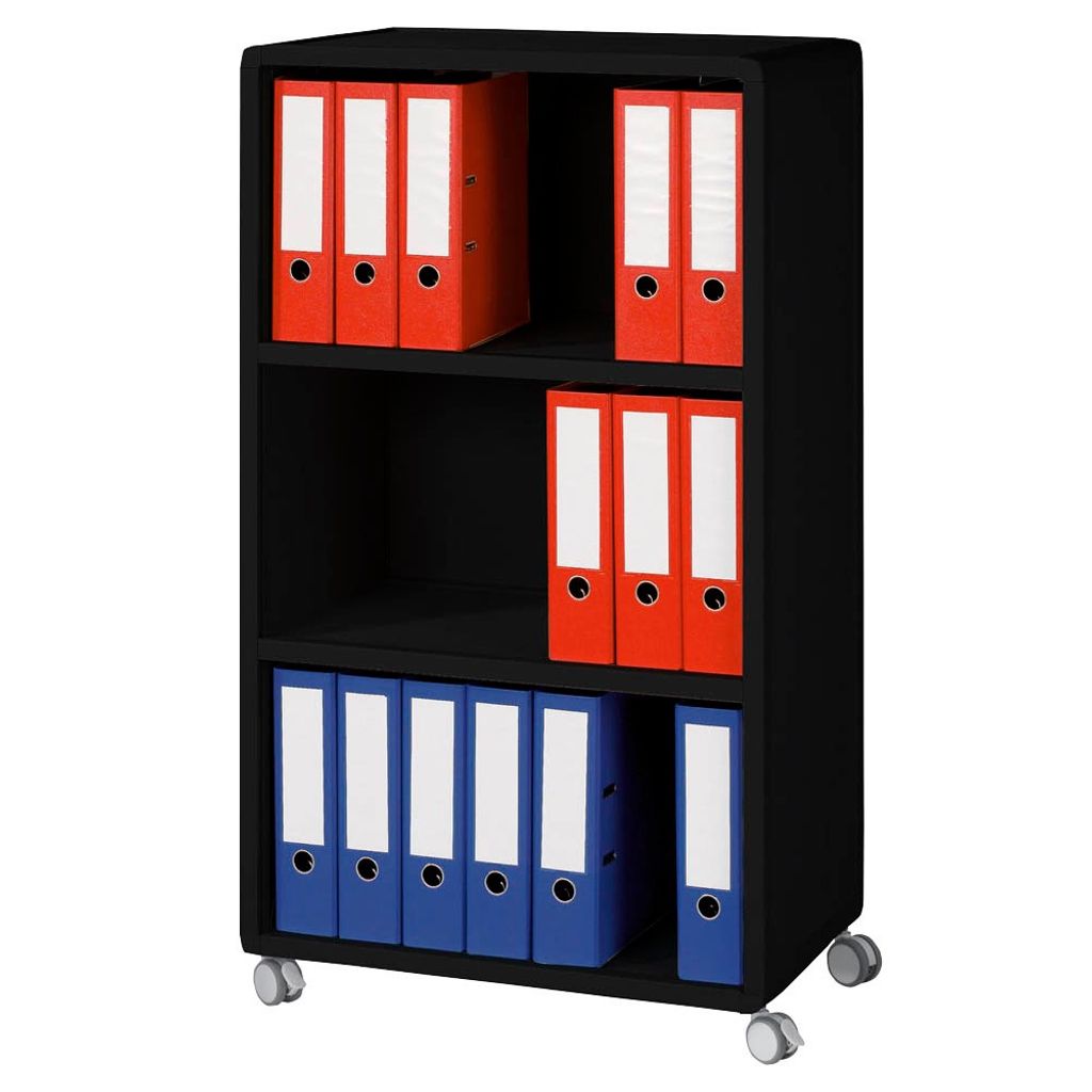PAPERFLOW Mobil Bürowagen anthrazit 4 Ebenen 65,1 x 33,0 x Produktbild 