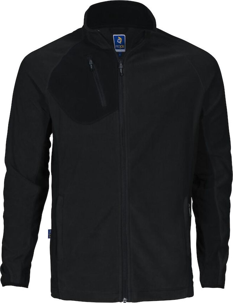 Microfleece Jacke 2325 mit Raglanärmeln, Kinnschutz und Reißverschlusstaschen
