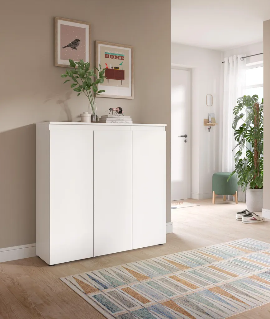 Buffet Scarpa 3 portes blanc : solution pour optimiser votre petit salon - 5