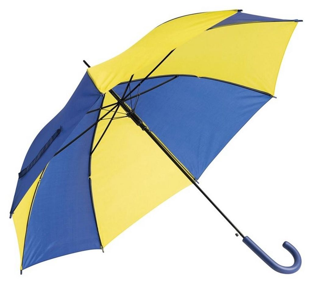 L-Merch - Automatisch Stockschirm LT4995 (89 cm x 103 cm) (Blau/Gelb)