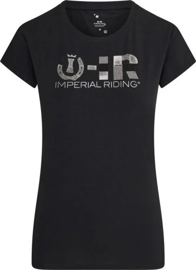 T-shirt de sport équestre Imperial Riding noir Preppy Star respirant 2XL