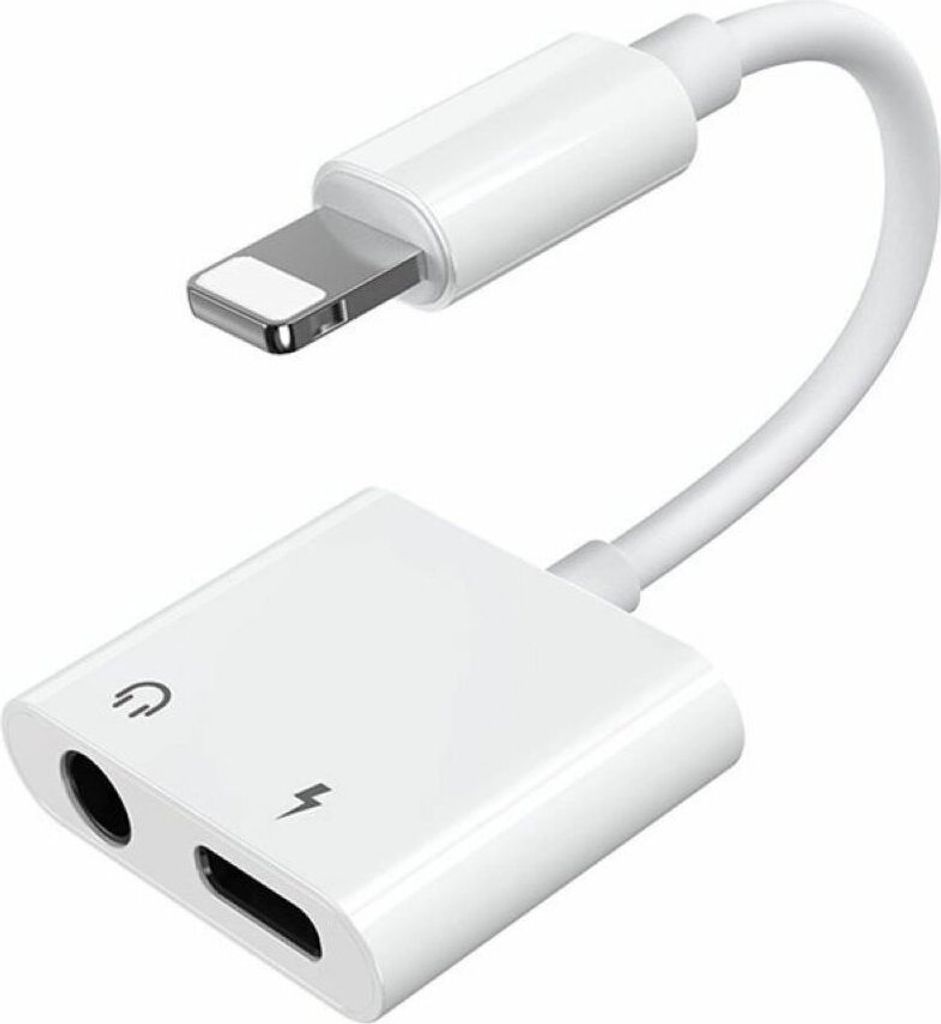 Joyroom Adapter Kopfhörersplitter Lightning - Lightning / 3.5 Mm Mini Klinke Weiss (S-Y104)