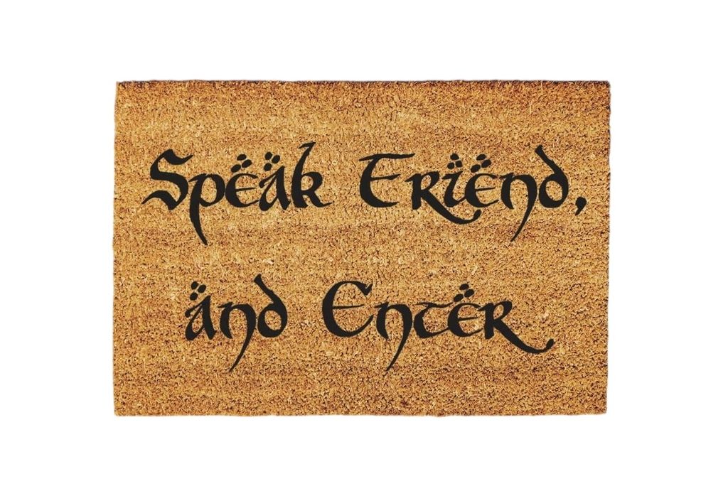 "SPEAK FRIEND and ENTER" Lord of The Rings Kokos-Fußmatte  Produktbild 