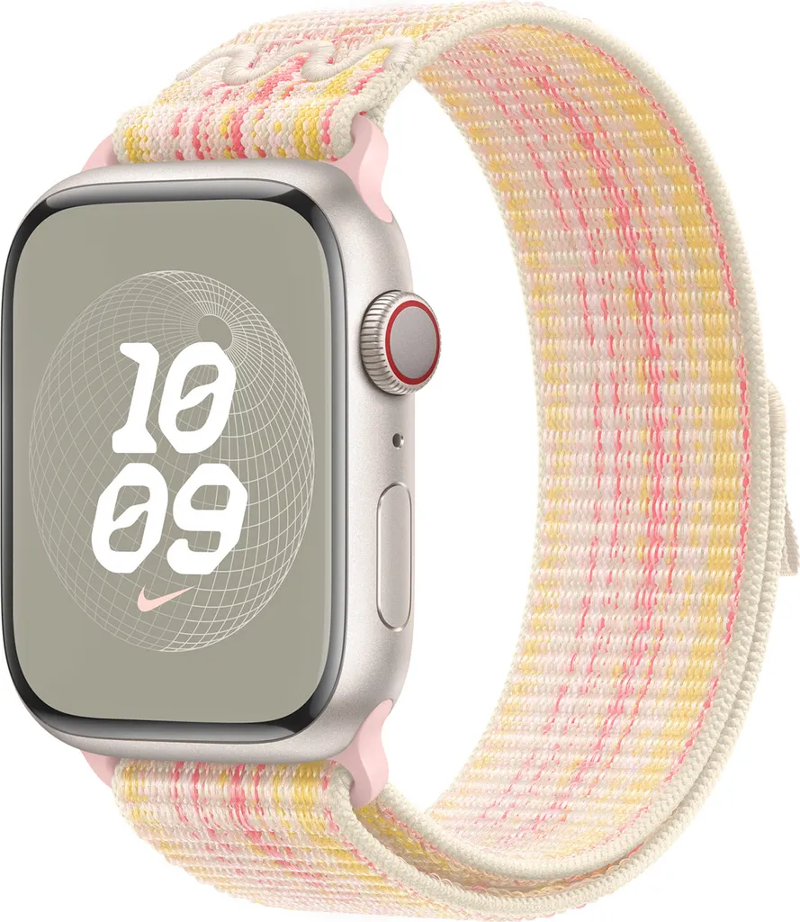 Apple MUJY3ZM/A Cinturino Nike Sport Loop per Apple Watch 45 mm Multicolore Nylon Galassia Rosa
