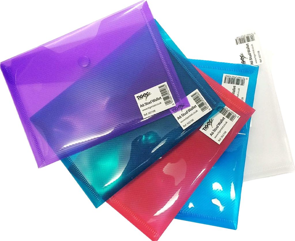 Tiger - Dokumentenfach, Mit Stollen 5er-Pack SG37262 (Einheitsgröße) (Bunt)