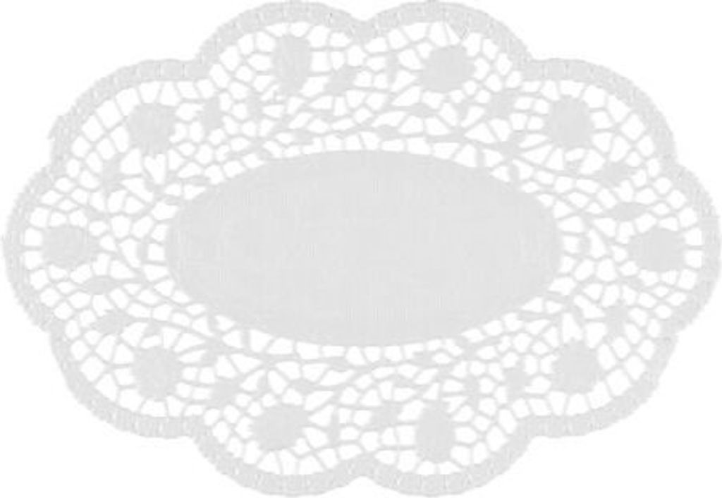 Papstar Mokkadeckchen oval 24 cm x 17 cm weiß, 10 x 500 Stück