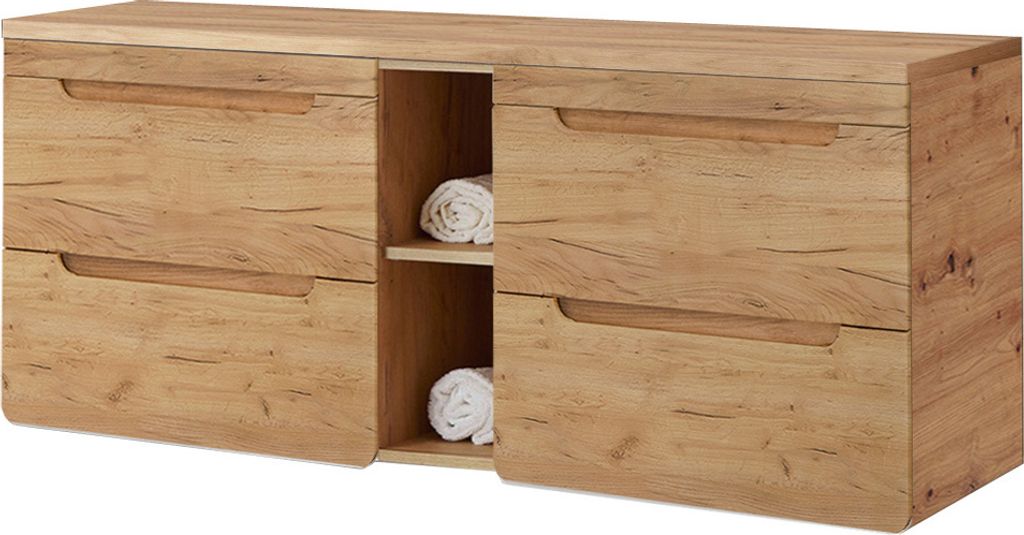 Waschtischunterschrank mit Regal 141 cm LUTON-56-CRAFT Wotan Eiche Nb. Nb. B/H/T ca. 141/61,5/46 cm