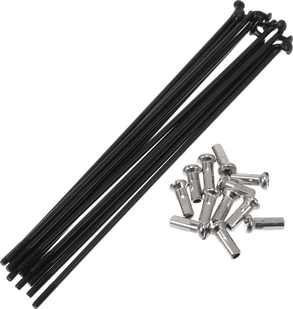 Fahrradspeichen 14G 114mm Länge Fahrradrad Speichen 304 Edelstahl Schwarz 1 Satz