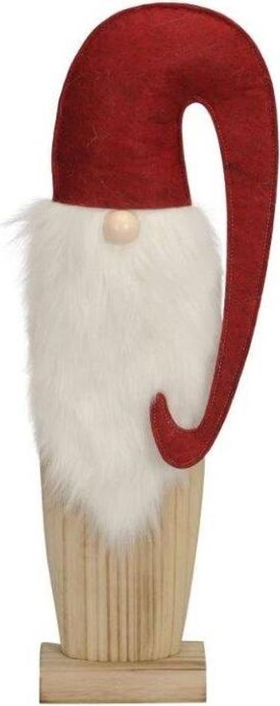 Wichtel stehend Holz Filz rot Weihnachtswichtel Mütze H57cm Weihnachtsdeko Deko